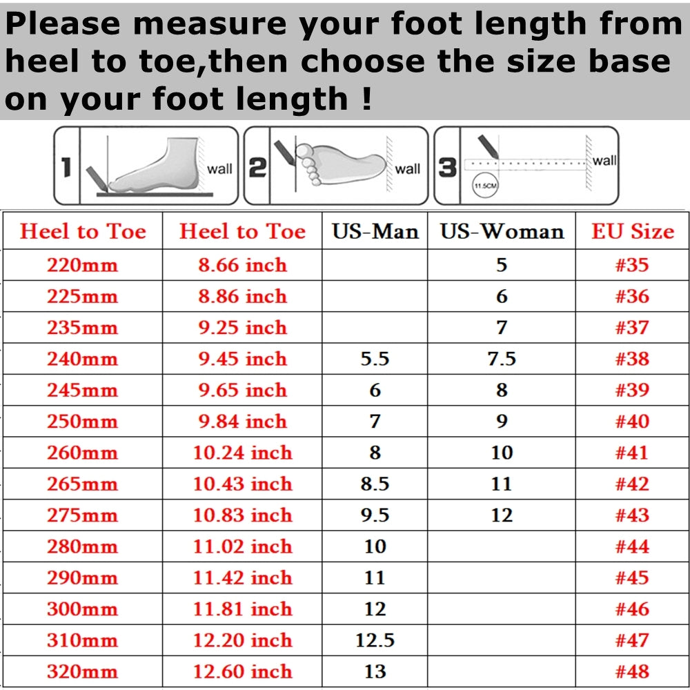 Size Chart  Max Soul Shoes