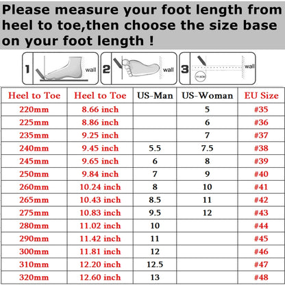 Size Chart  Max Soul Shoes