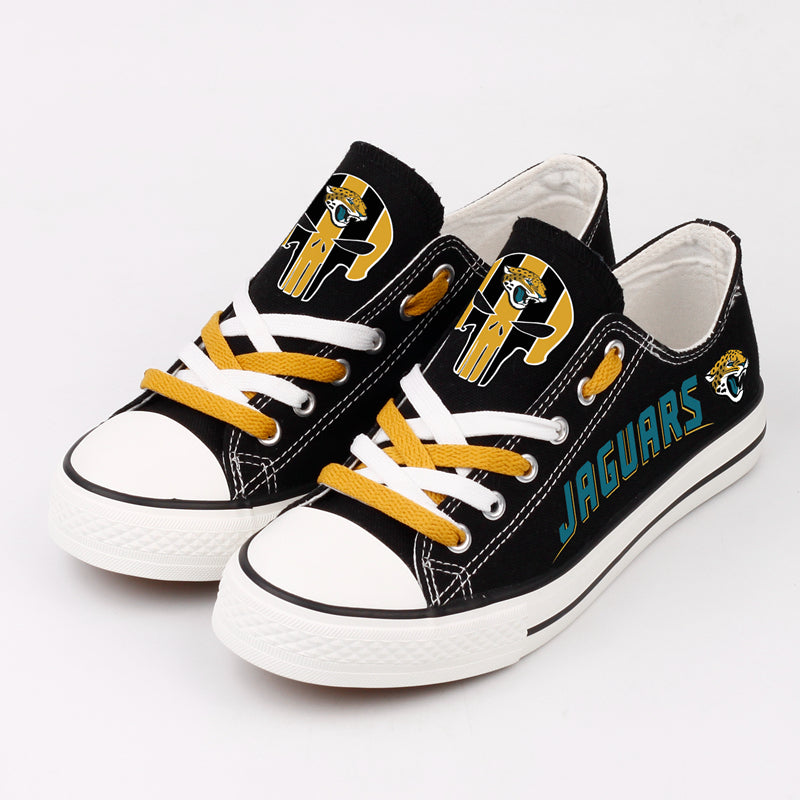 Jacksonville Jaguars Canvas Shoes Skulls