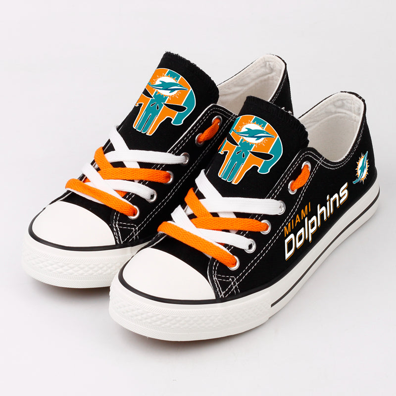 Miami Dolphins Canvas Shoes