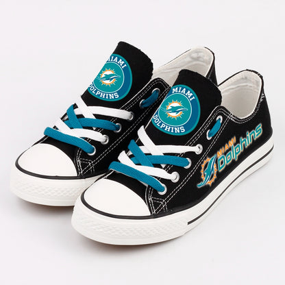 Miami Dolphins Canvas Shoes