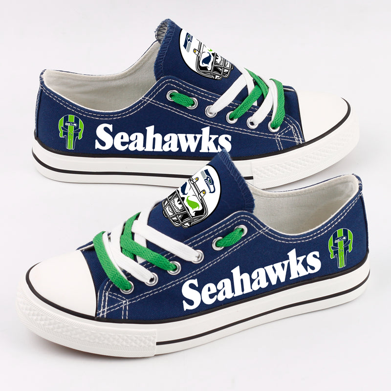 Seattle Seahawks Canvas Shoes Blue 