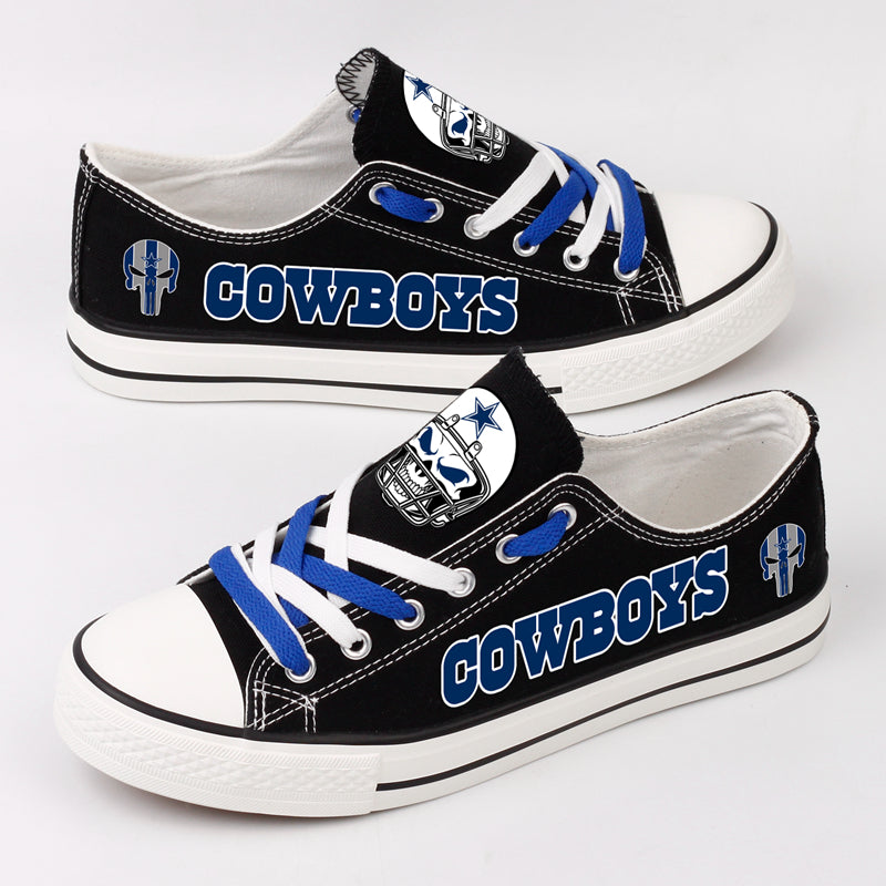 Dallas Cowboys Canvas Shoes Skulls