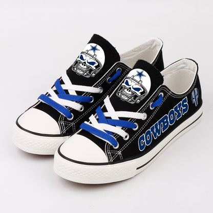 Dallas Cowboys Canvas Shoes black 