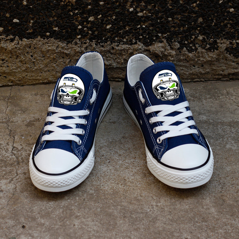 Seattle Seahawks Canvas Shoes Blue 