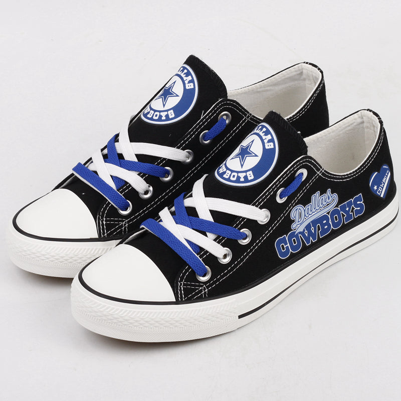 Dallas Cowboys Canvas Shoes graphic heart