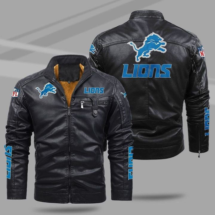 Detroit Lions Leather Jacket