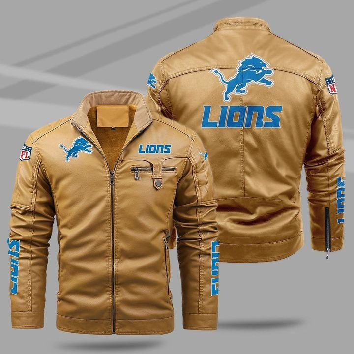 Detroit Lions Leather Jacket