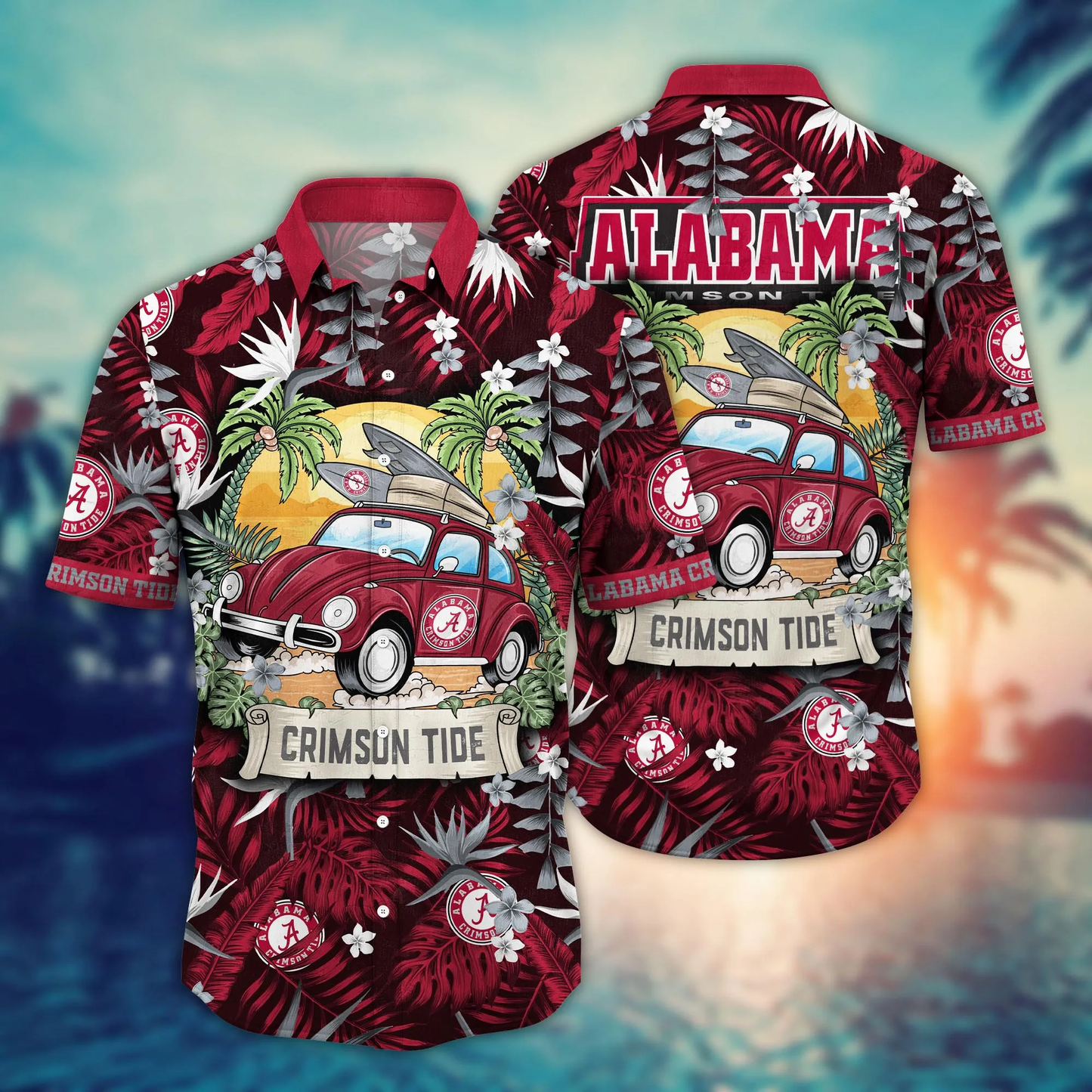 Alabama Crimson Tide Hawaiian Shirt vacation for summer 2024