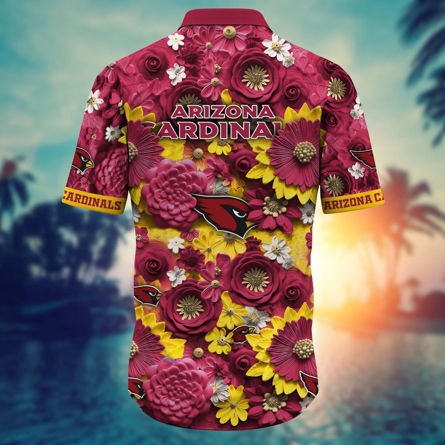 Arizona Cardinals Hawaiian Shirt style flower