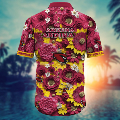 Arizona Cardinals Hawaiian Shirt style flower