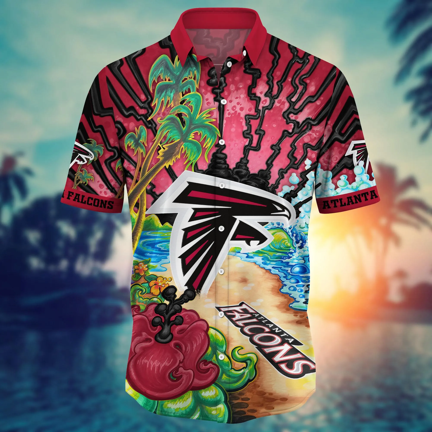 Atlanta Falcons Hawaiian Shirt style Camps time