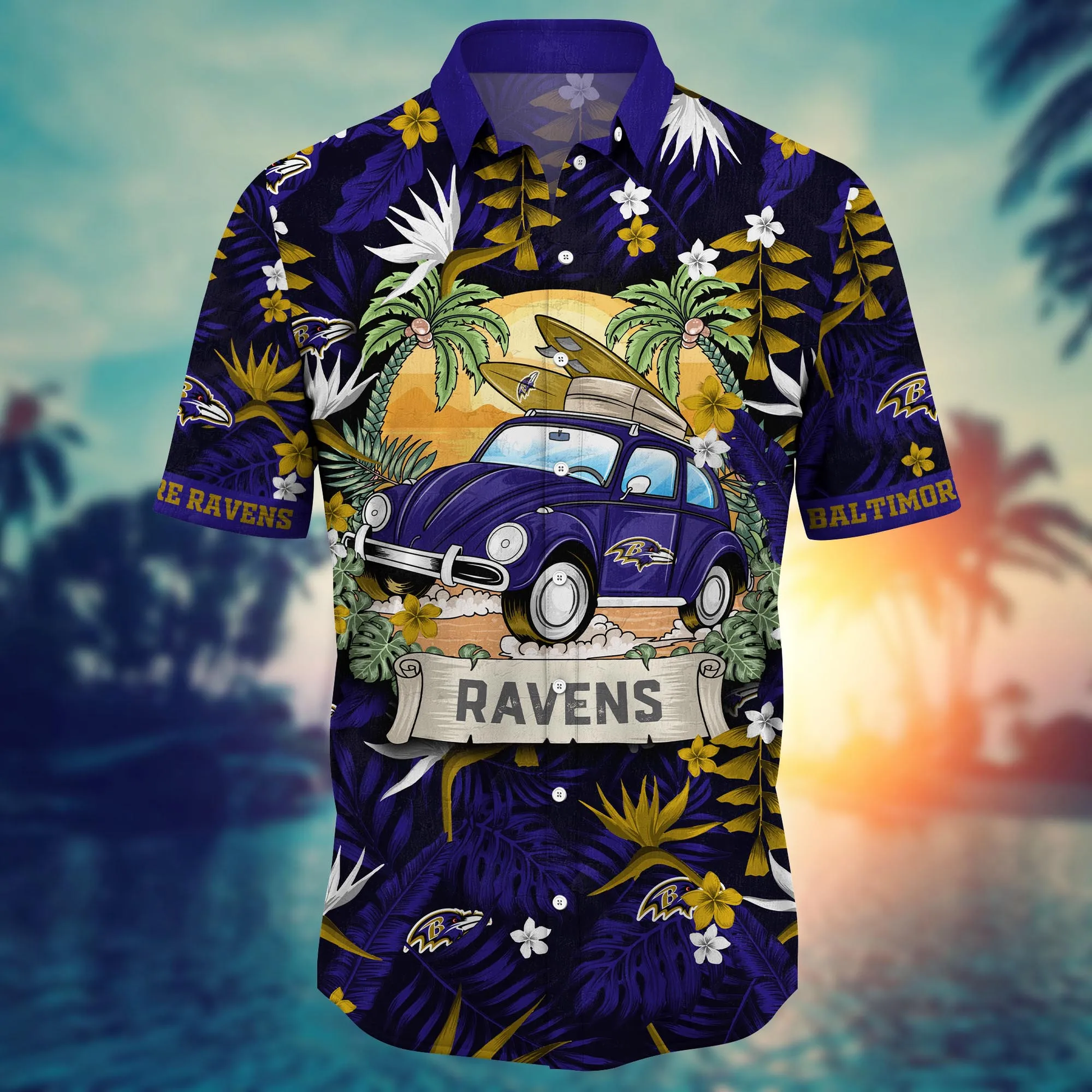 Baltimore Ravens Hawaiian Shirt style holiday