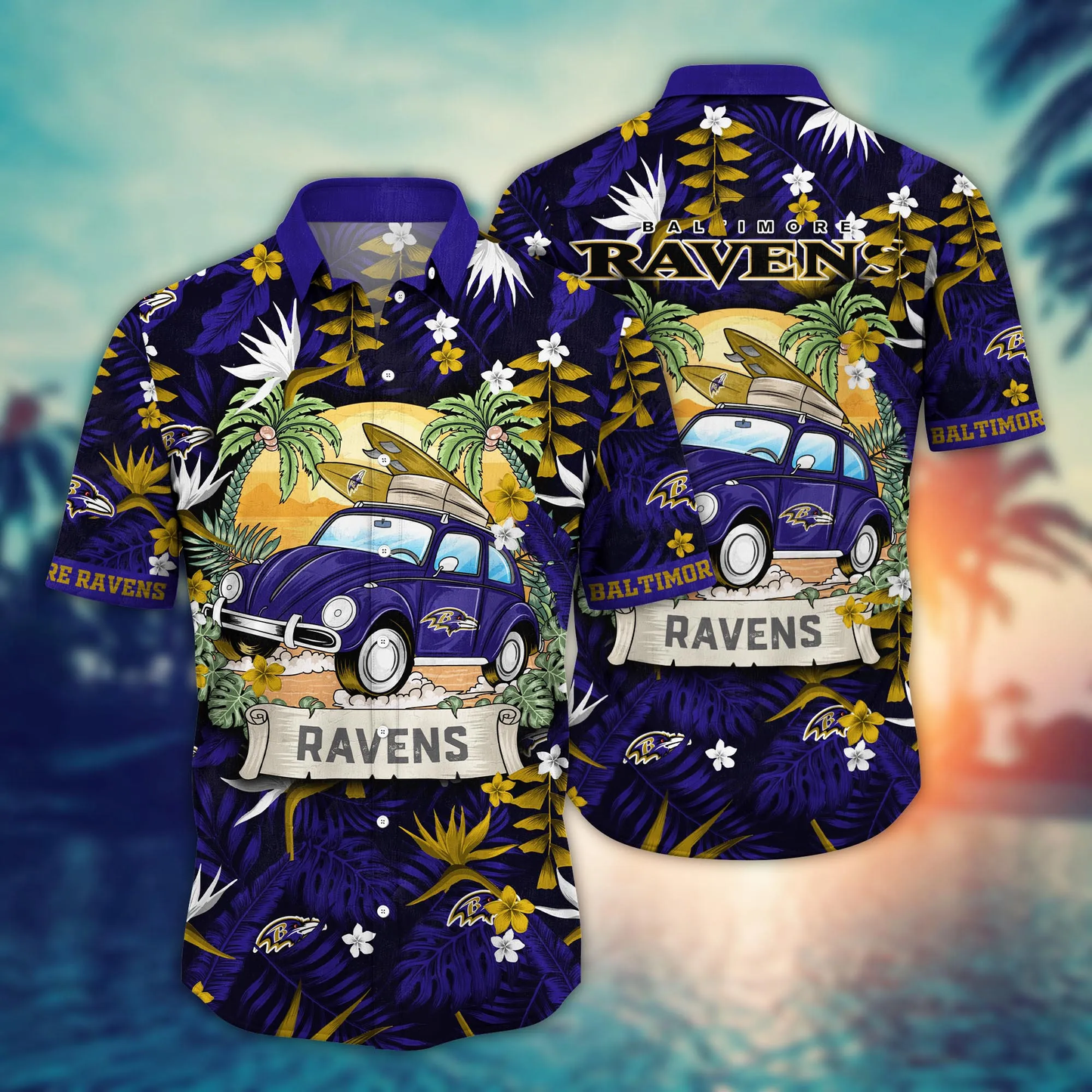 Baltimore Ravens Hawaiian Shirt style holiday