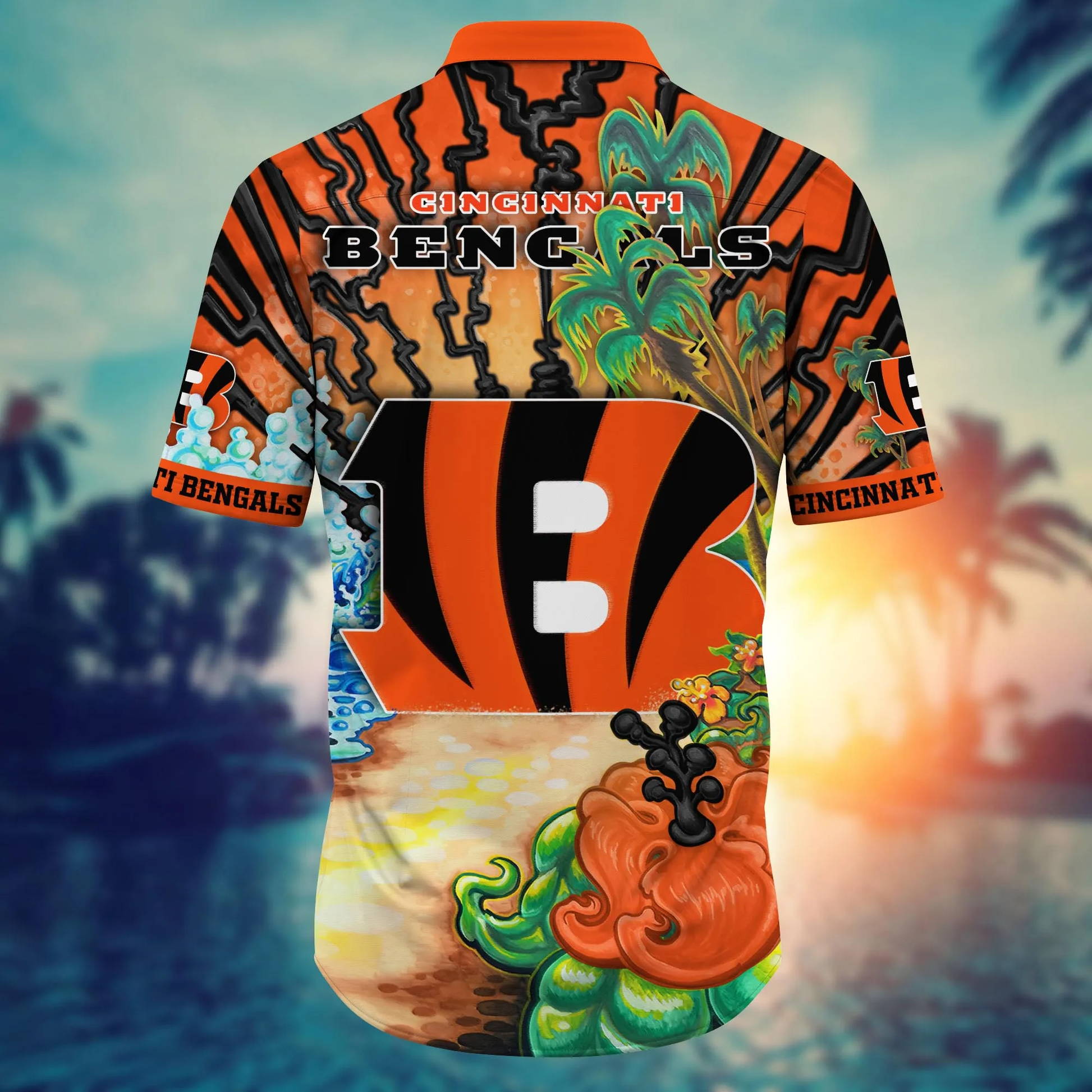 Cincinnati Bengals Hawaiian Shirt style beach