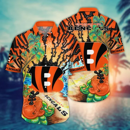 Cincinnati Bengals Hawaiian Shirt style beach