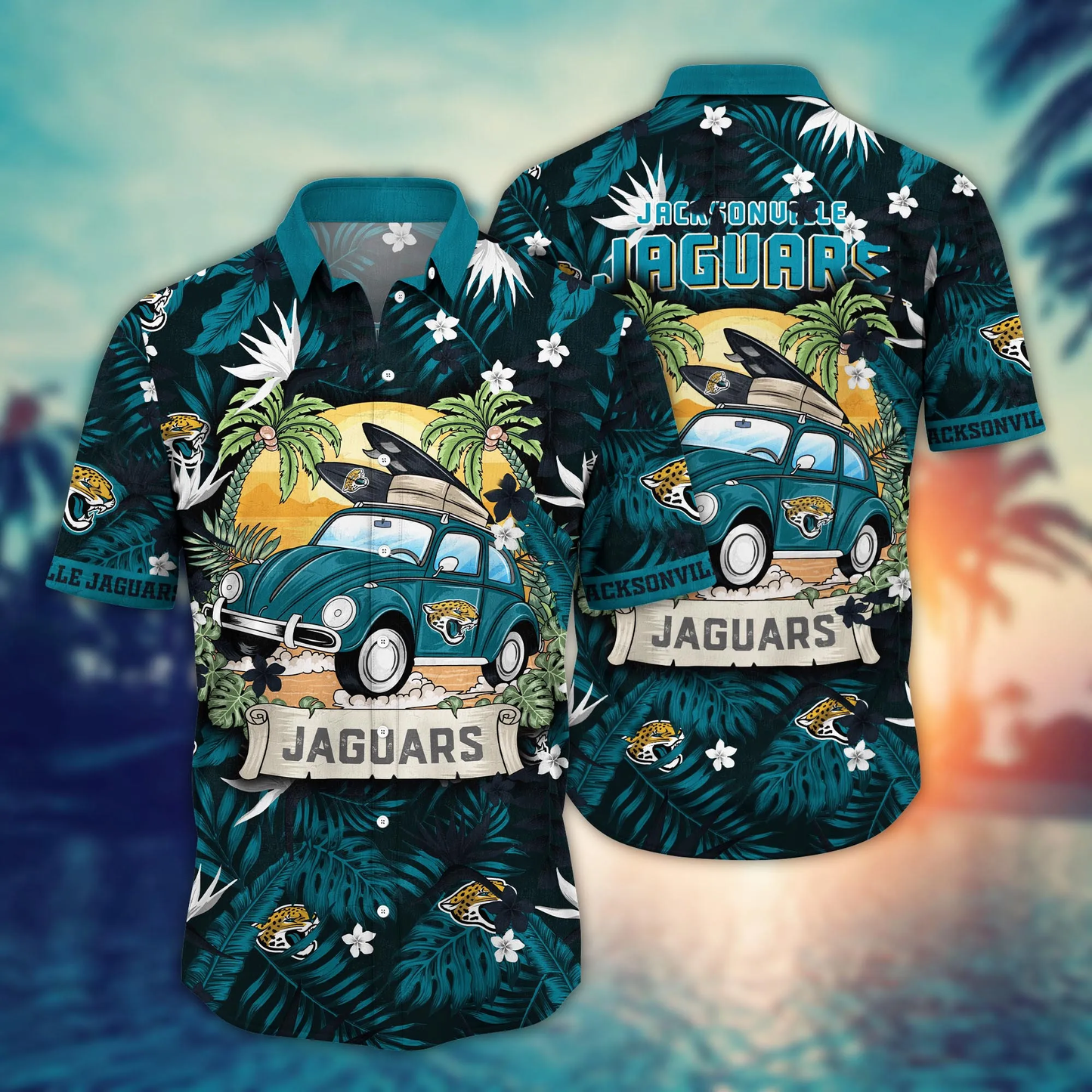 Jacksonville Jaguars Hawaiian Shirt tropical vacation