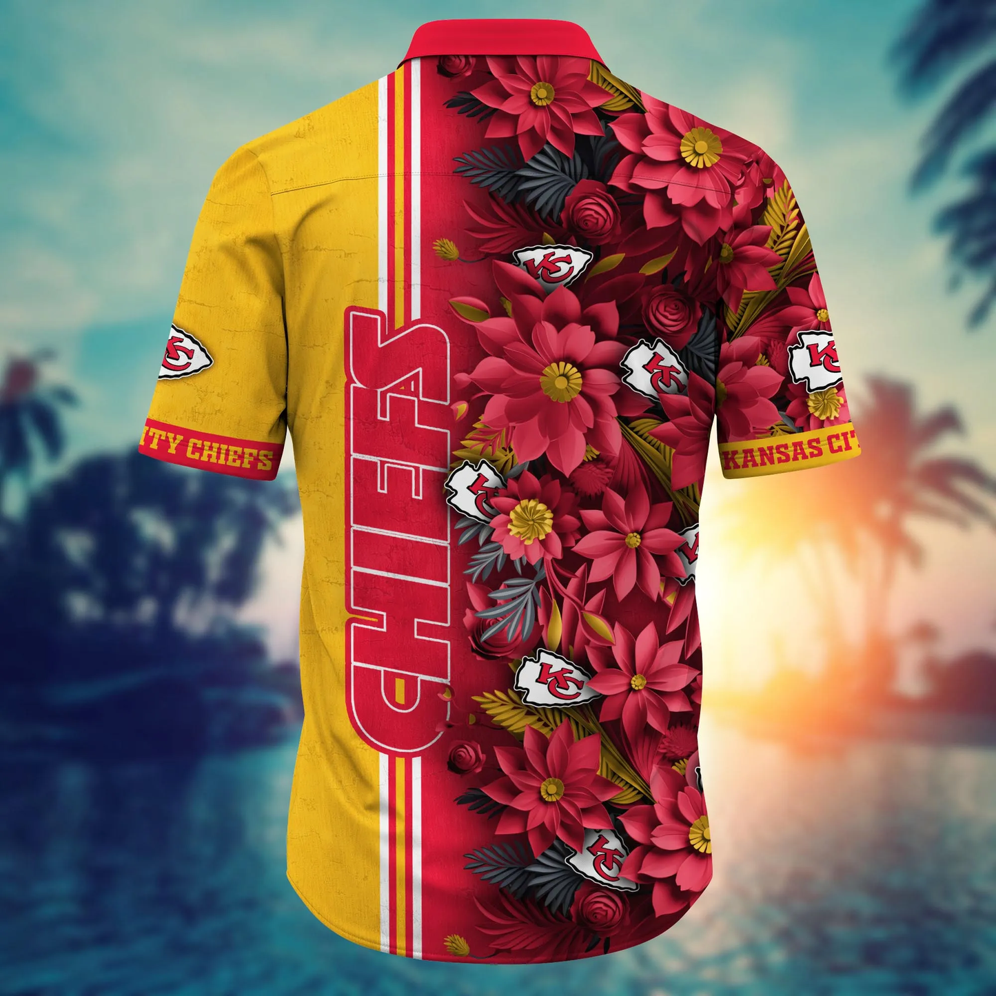 Kansas City Chiefs Hawaiian Shirt graphic flower