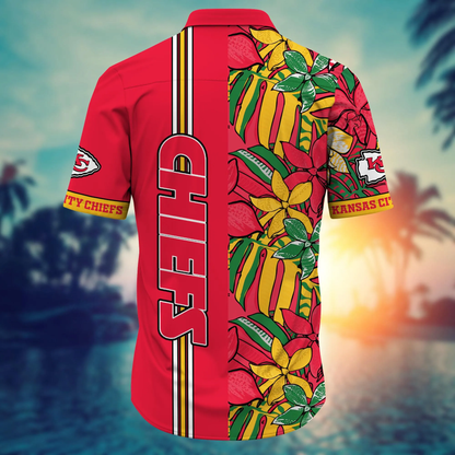 Kansas City Chiefs Hawaiian Shirt graphic flower