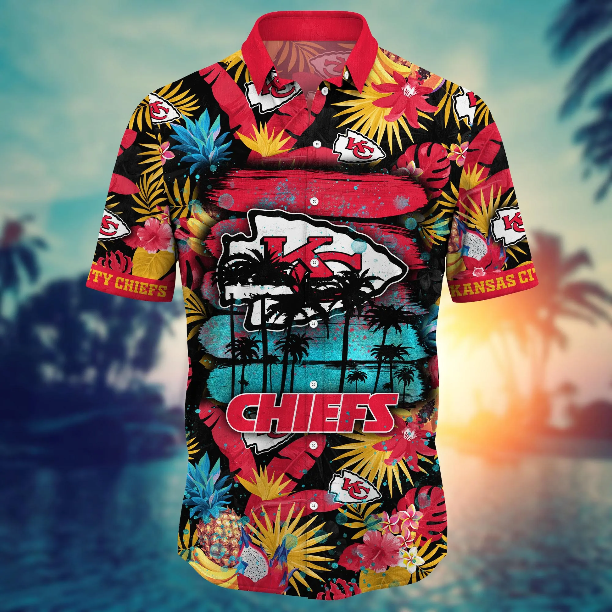 Kansas City Chiefs Shirt graphic tropical fruit 