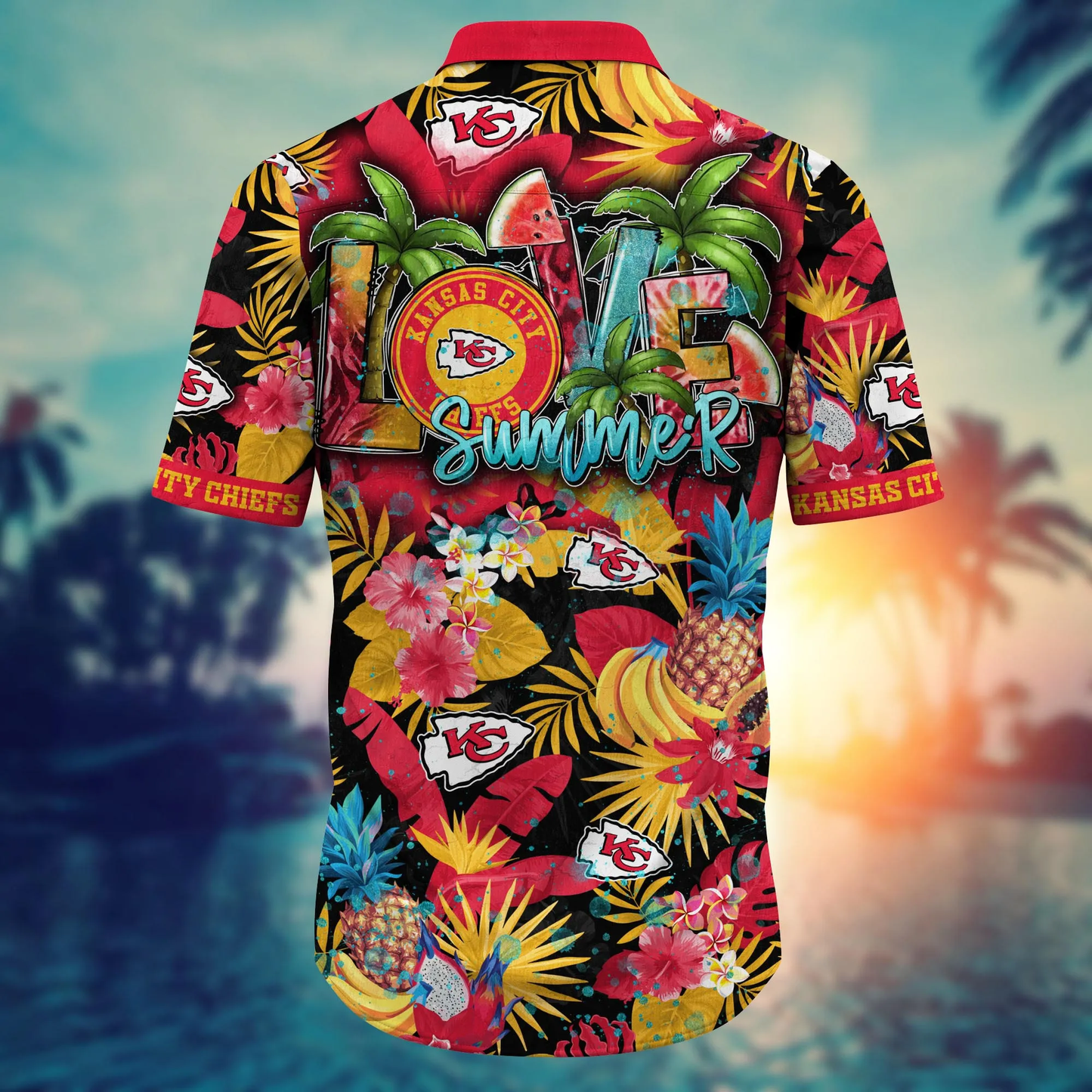 Kansas City Chiefs Shirt graphic tropical fruit 