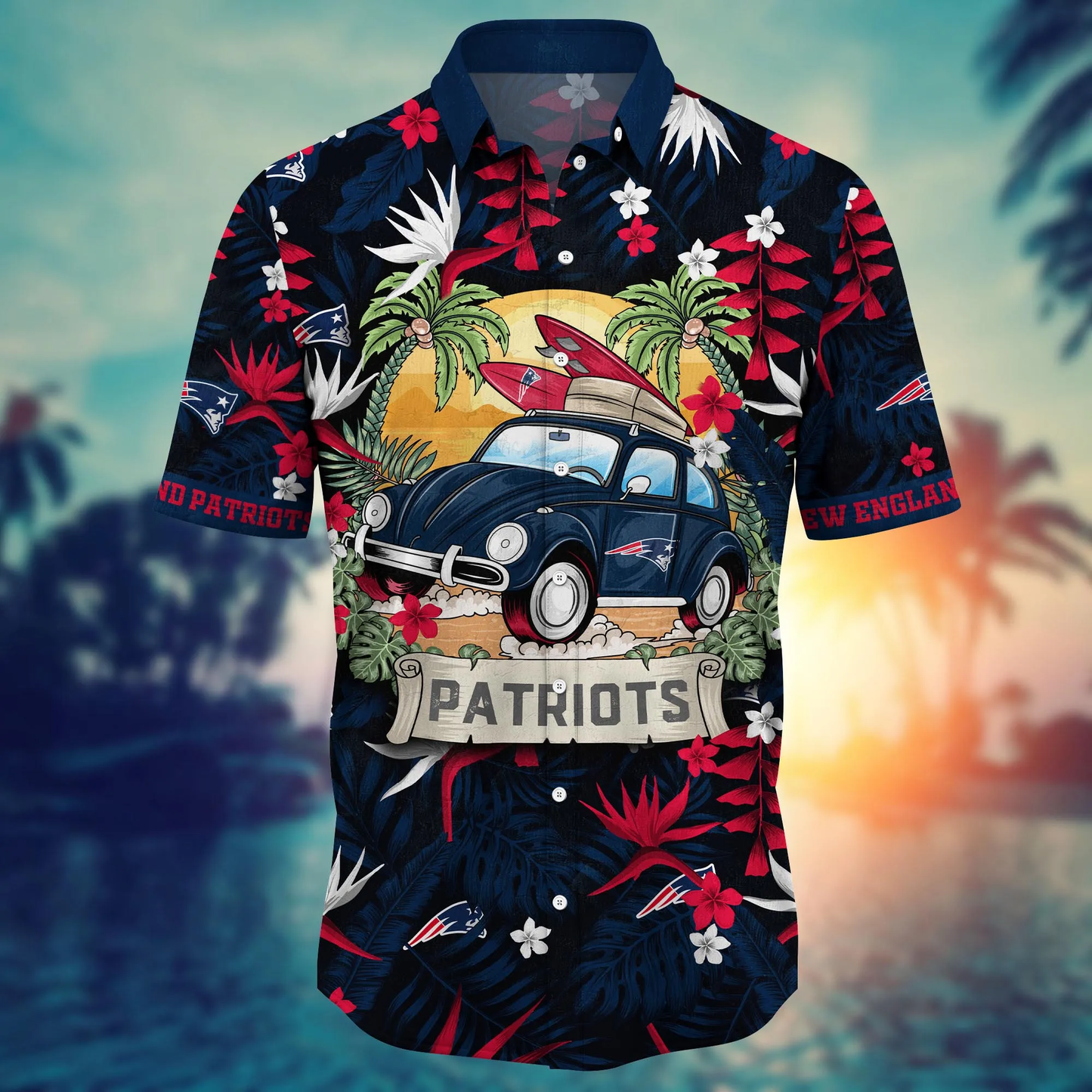 New England Patriots Hawaiian Shirt Vacation