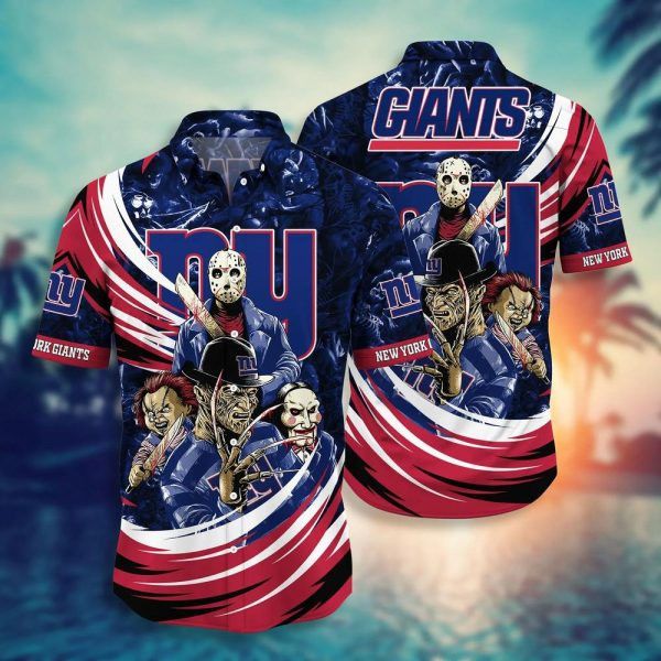 New York Giants Hawaiian Shirt Halloween  horror 