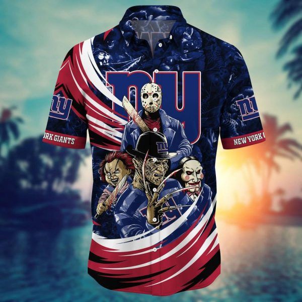 New York Giants Hawaiian Shirt Halloween  horror 