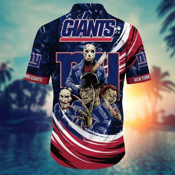 New York Giants Hawaiian Shirt Halloween  horror 