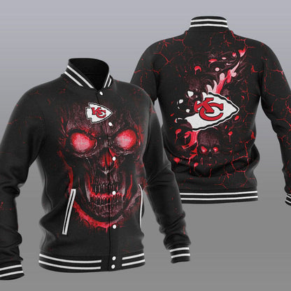 Kansas City Chiefs Varsity jackets style skulls