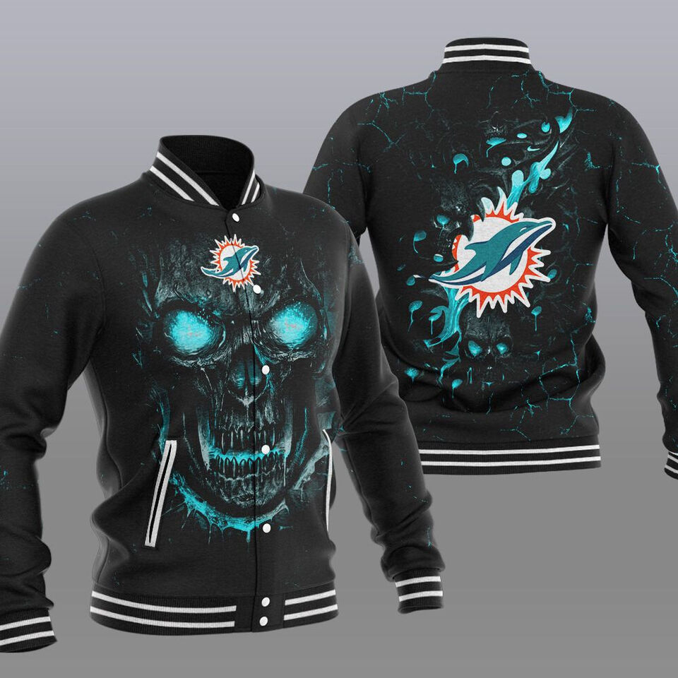 Miami Dolphins Varsity jackets style skulls