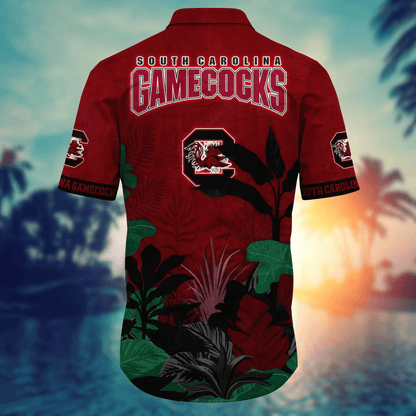 South Carolina Gamecocks Hawaiian Shirt  tropical tree for summer