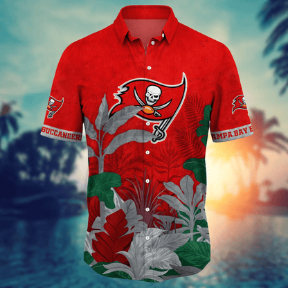 Tampa Bay Buccaneers Hawaiian Shirt tropical tree