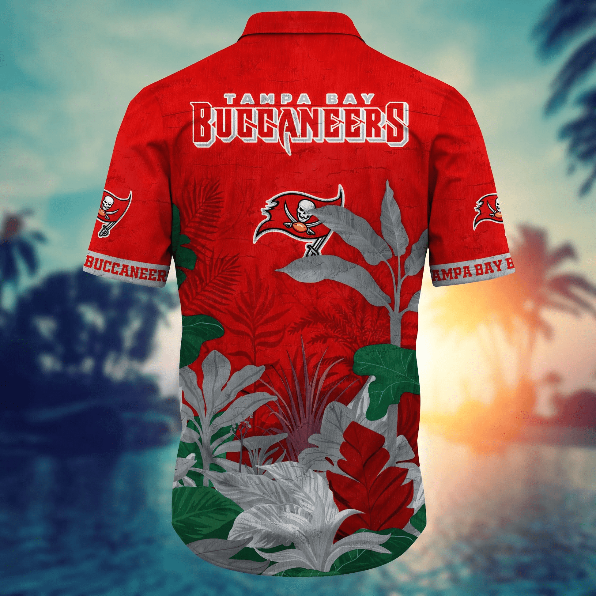 Tampa Bay Buccaneers Hawaiian Shirt tropical tree