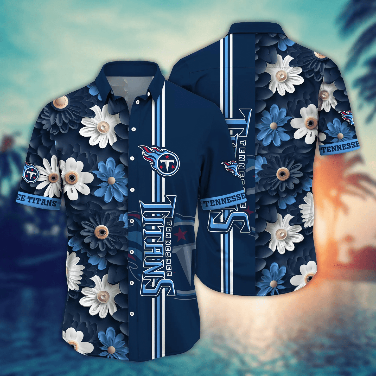 Tennessee Titans Hawaiian Shirt big flower