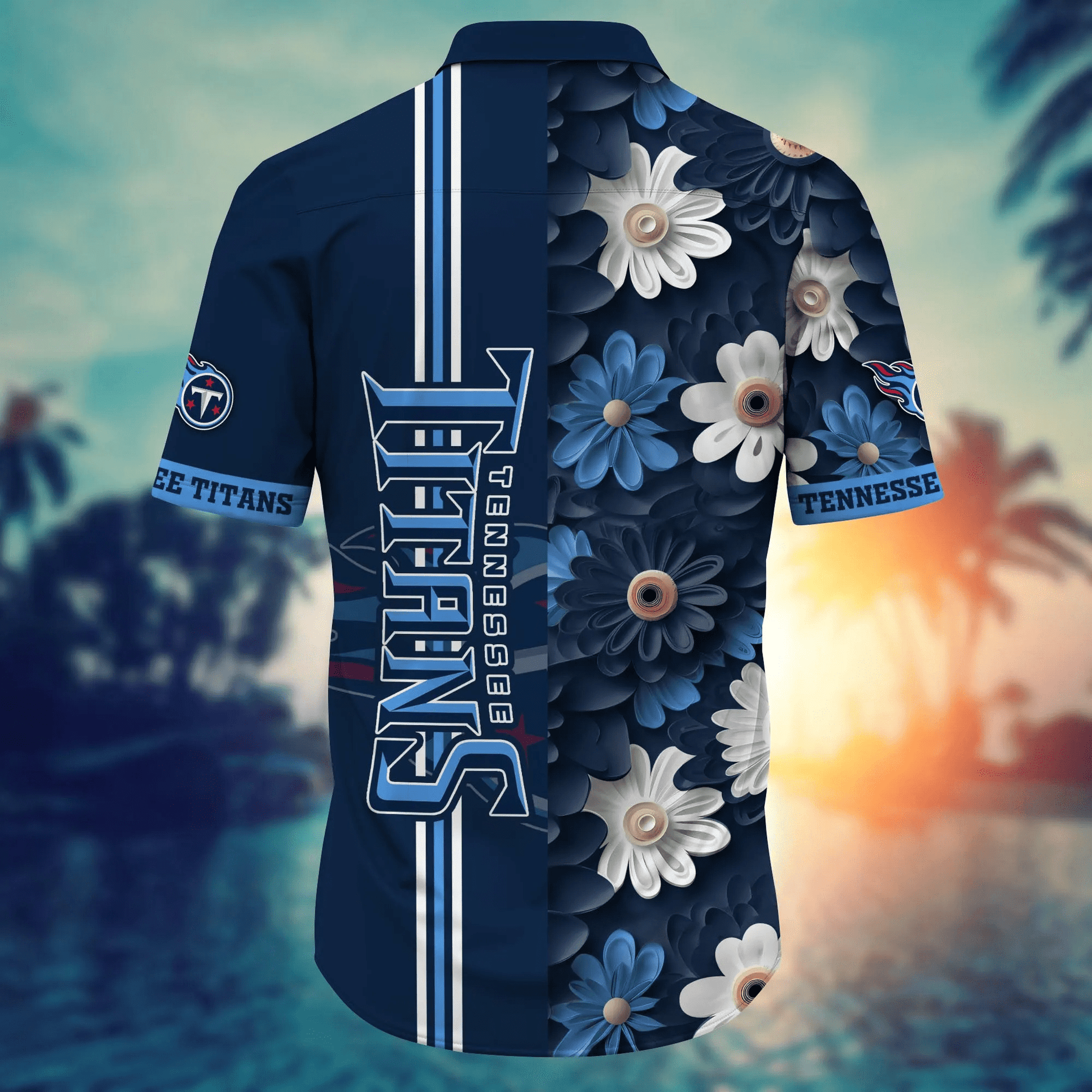 Tennessee Titans Hawaiian Shirt big flower