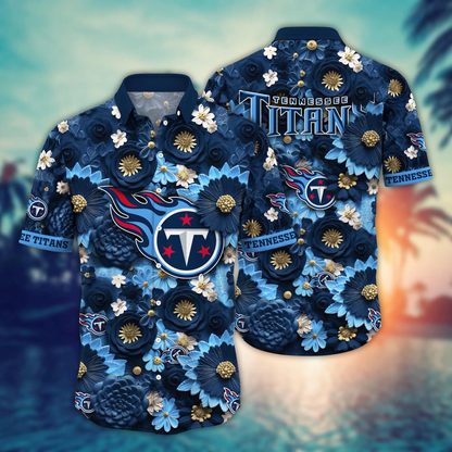 Tennessee Titans Hawaiian Shirt big flower