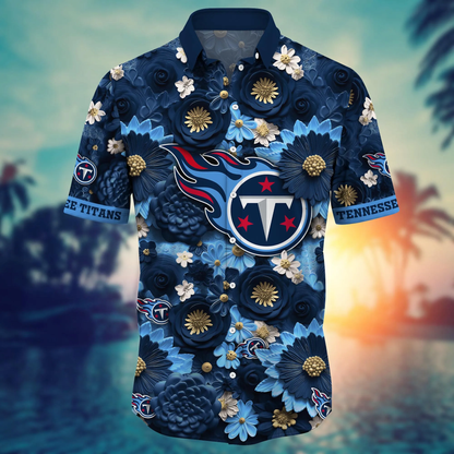 Tennessee Titans Hawaiian Shirt big flower