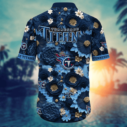 Tennessee Titans Hawaiian Shirt big flower