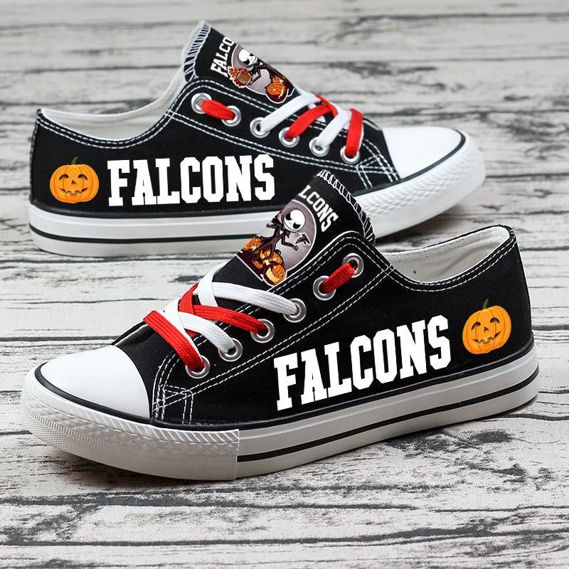 Atlanta Falcons Canvas Shoes low top Sneakers graphic Jack Skellington