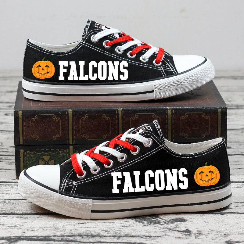 Atlanta Falcons Canvas Shoes low top Sneakers graphic Jack Skellington