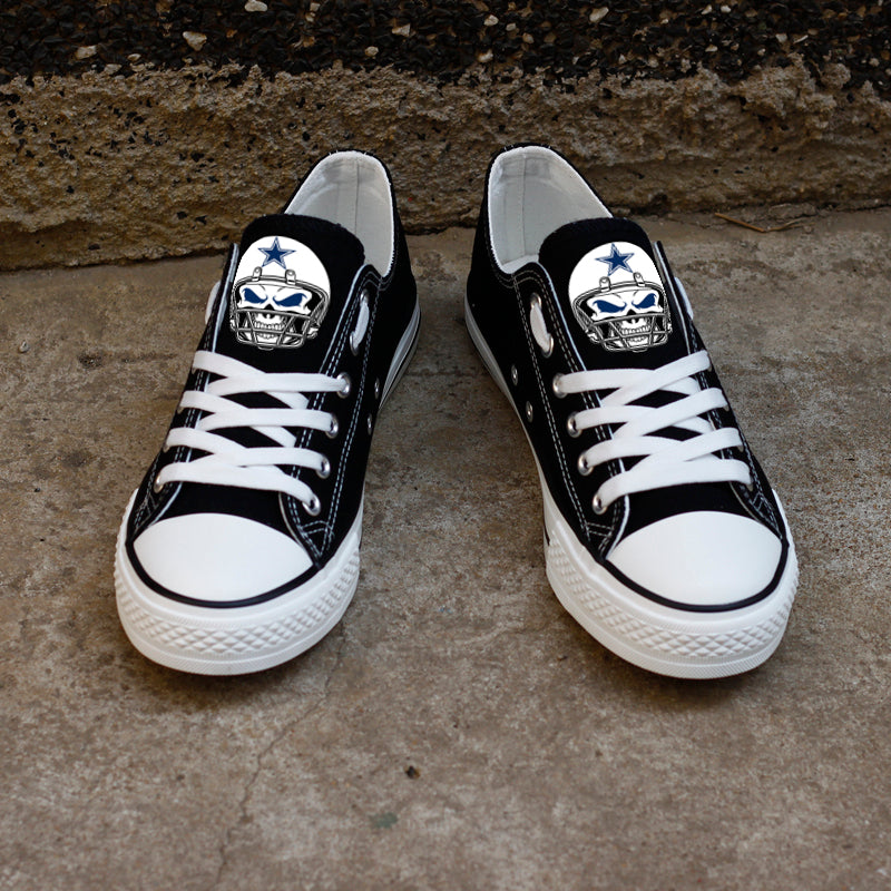 Dallas Cowboys Canvas Shoes Skulls