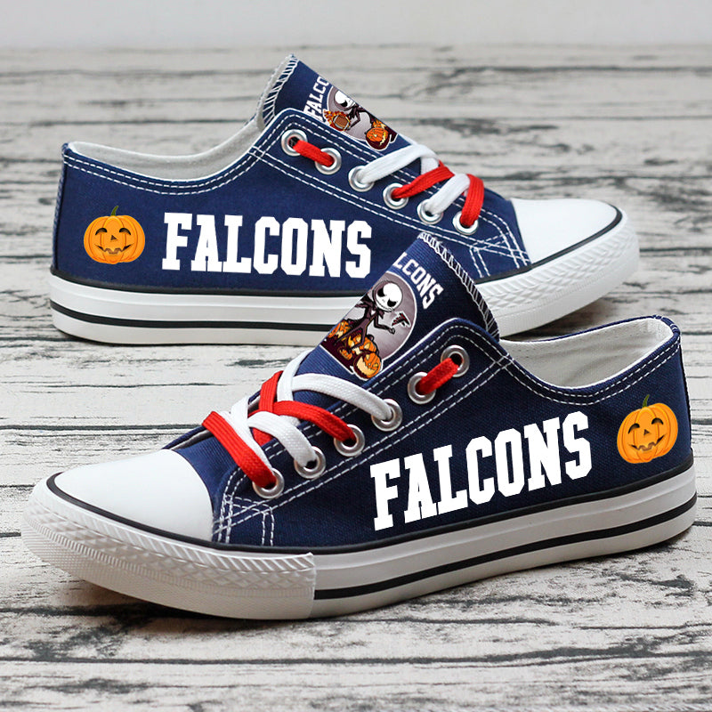 Atlanta Falcons Canvas Shoes low top Sneakers graphic Jack Skellington